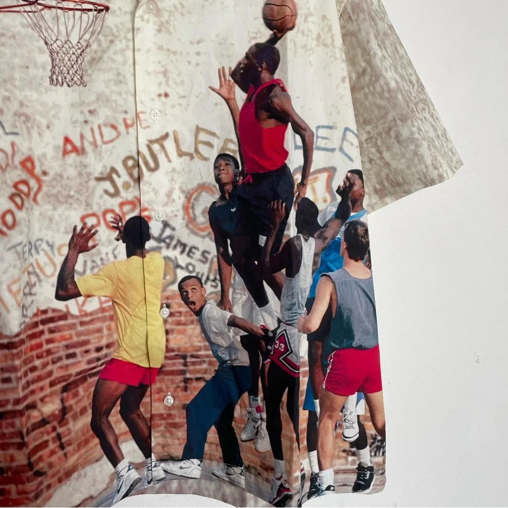 Air Jordan Men’s Camp Shirt Sail Size XXL